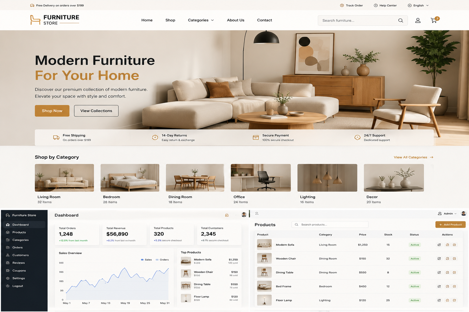 Furniture Store — Full Stack